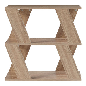 Table d'appoint Nome avec 2 étagères pannneau de particules 60 x 22 x 57 cm effet chêne [en.casa]