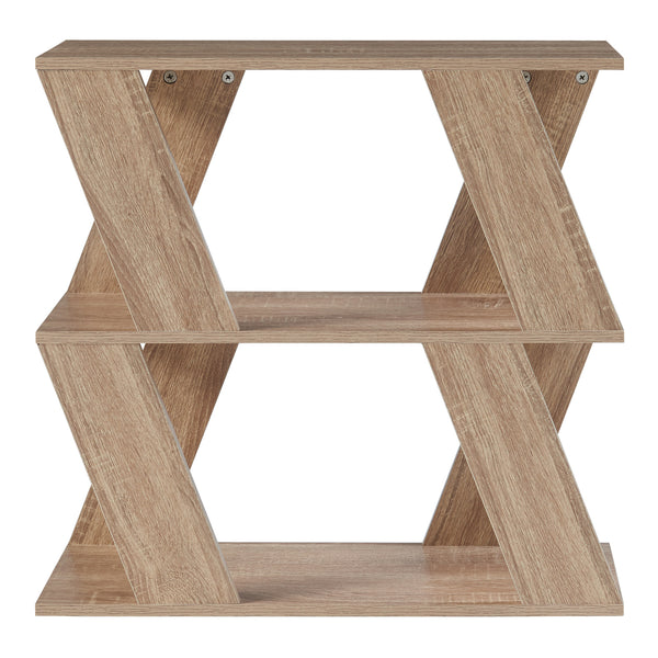 Table d'appoint Nome avec 2 étagères pannneau de particules 60 x 22 x 57 cm effet chêne [en.casa]