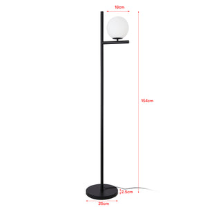 lux.pro Staande lamp Aberdaron vloerlamp 154 cm zwart en wit E27