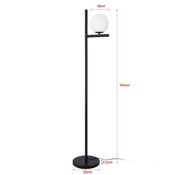 lux.pro Staande lamp Aberdaron vloerlamp 154 cm zwart en wit E27