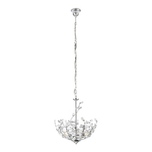 Hanglamp Ampthill met kunstkristallen 3xE14 chroomkleurig lux.pro