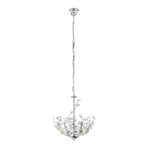 Hanglamp Ampthill met kunstkristallen 3xE14 chroomkleurig lux.pro