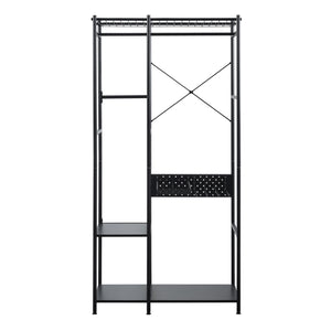 Portemanteau Brønnøy acier 182 x 90 x 46 cm noir [en.casa]