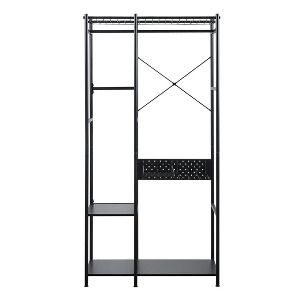 Portemanteau Brønnøy acier 182 x 90 x 46 cm noir [en.casa]