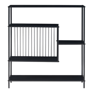 Console tafel Beesel metaal 65,5x60x20 cm zwart [en.casa]
