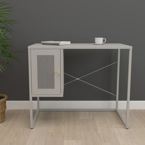 Bureau Sund metaal 75x100x50 cm grijs [en.casa]