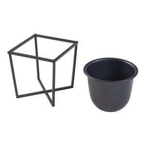 [en.casa] Plantenstandaard Nordmaling set van 2 zwart