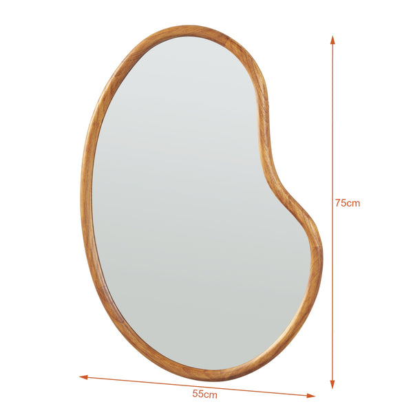[en.casa] Wandspiegel Jokioinen 75x55 cm eikenkleurig