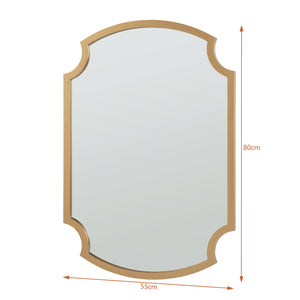 [en.casa] Wandspiegel Aura 80x55 cm goudkleurig