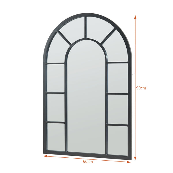 [en.casa] Wandspiegel Enonkoski 90x60 cm zwart