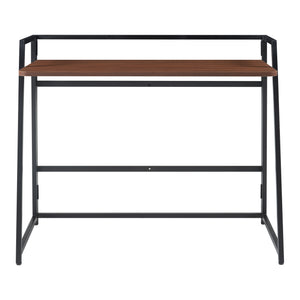 [en.casa] Bureau Ringerike opvouwbaar 104,5x53x85,5 cm zwart en walnootkleurig