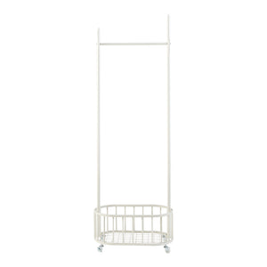 [en.casa] Kledingrek op wielen Risør 175x60x32 cm wit