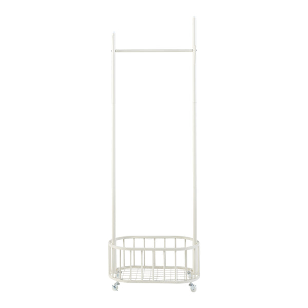 [en.casa] Kledingrek op wielen Risør 175x60x32 cm wit