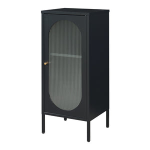 Metalen kast Karlskrona 101,5x42,5x40 cm zwart [en.casa]