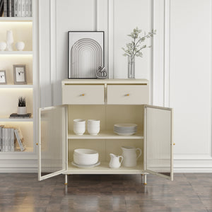 Sideboard Lindau commode 97x80x40 cm cremewit [en.casa]