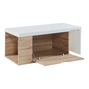 Table d'appoint Österåker 100 x 48 x 40 cm effet bois blanc [en.casa]