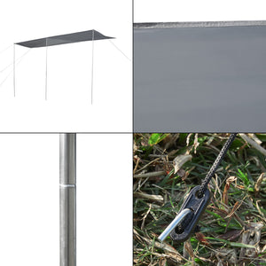 Voortent Beuningen 400x240x235 cm grijs pro.tec
