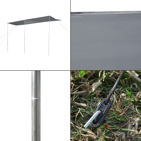Voortent Beuningen 400x240x235 cm grijs pro.tec