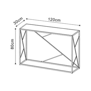 Table console Rättvik 120 x 30 x 80 cm noir [en.casa]