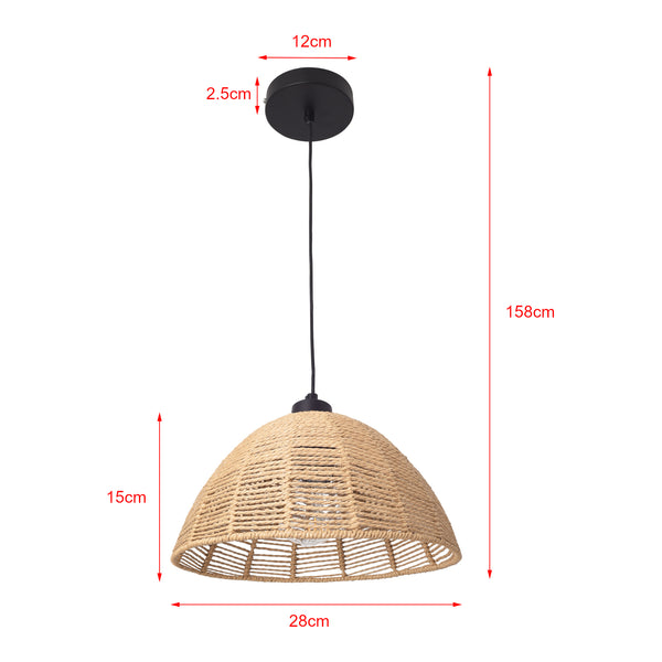 Design hanglamp Romsey E27 zwart en beige lux.pro