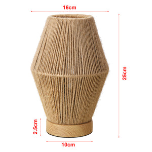 Lampe de table Arundel E27 25 x 16 x 16 cm effet bois naturel lux.pro