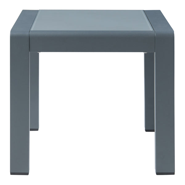 Table d'appoint de jardin Avise verre trempé 46 x 51 x 51 cm anthracite casa.pro