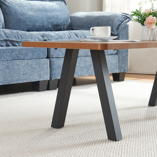 Lot de 2 pieds de table Mariager acier 42 x 40 cm noir [en.casa]