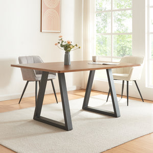Stalen onderstel Lyngby set van 2 tafelpoot 72x70 cm zwart [en.casa]