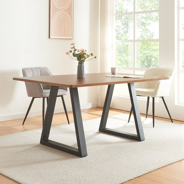 Stalen onderstel Lyngby set van 2 tafelpoot 72x70 cm zwart [en.casa]