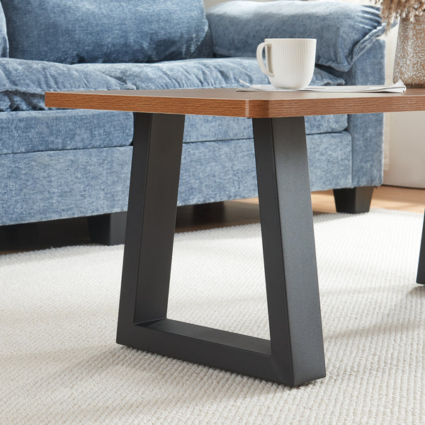 Lot de 2 pieds de table Marstal acier 42 x 40 cm noir [en.casa]