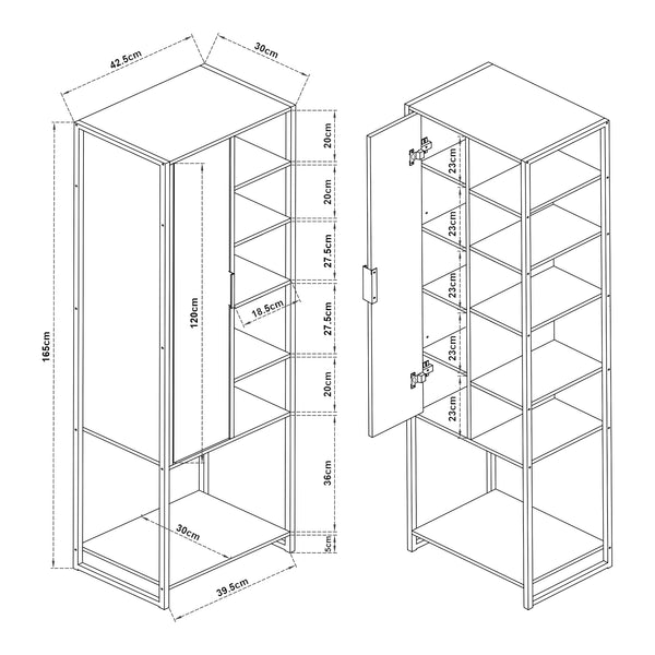 Ensemble de meubles de salle de bain 4 pièces Namsskogan effet noyer noir [en.casa]