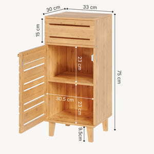 Armoire de salle de bain Epind bambou naturel [en.casa] 