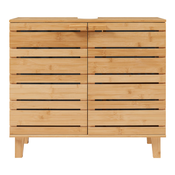 Wastafelonderkast Epind bamboe naturel 60x66x30 cm [en.casa]
