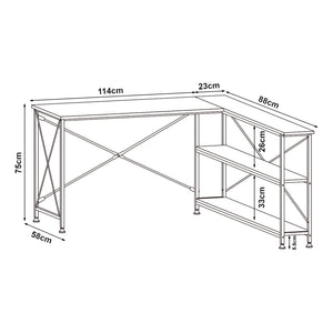 Bureau Raundsvalt zwart 137x88x75 cm [en.casa]