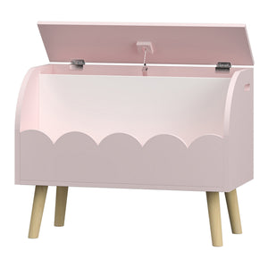 Speelgoedkist Vestnes roze en wit 60x30x44 cm [en.casa]