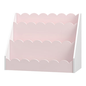 Kinderboekenkast Vestnes 48x61x30 cm roze en wit [en.casa]
