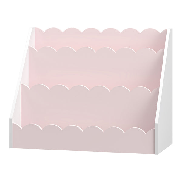 Kinderboekenkast Vestnes 48x61x30 cm roze en wit [en.casa]