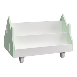 Kinderrek Vipsali mobiel huisvormig 50x33x34 cm mintgroen en wit [en.casa]