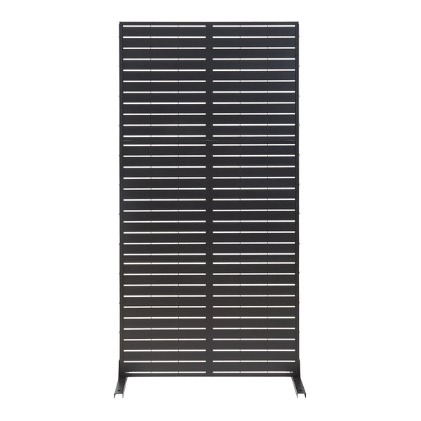 Scheidingswand Trolu zwart 200x100x50 cm casa.pro