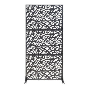 Scheidingswand Poskind zwart 200x100x50 cm casa.pro