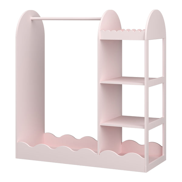 Portemanteau pour enfants Vestnes 100 x 94 x 38 cm rose [en.casa]