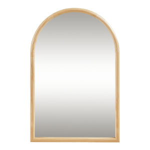 Wandspiegel Podena boogvormig 90x60 cm naturel [en.casa]