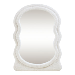 Wandspiegel Brummen rechthoekig 80x60 cm wit [en.casa]