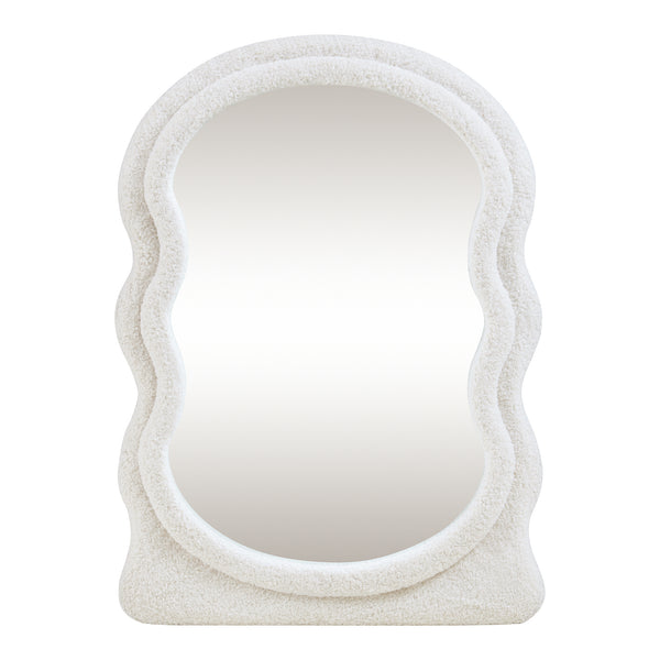 Wandspiegel Brummen rechthoekig 80x60 cm wit [en.casa]