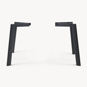Lot de 4 pieds de table Hostang acier laqué 50 x 8 x 71 cm noir [en.casa]