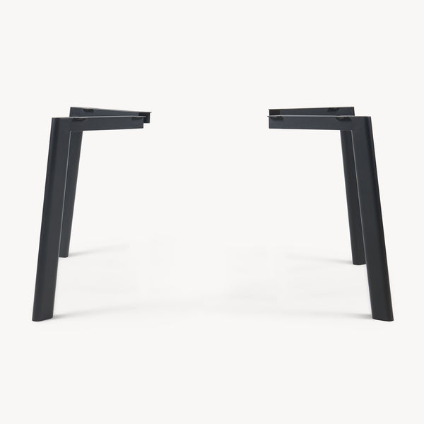 Lot de 4 pieds de table Hostang acier laqué 50 x 8 x 71 cm noir [en.casa]
