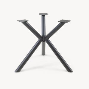 Piétement de table Viserinna acier 95 x 95 x 73 cm noir [en.casa]