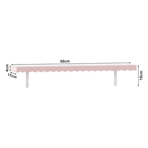 Wandplankenset Vestnes 2-delig 80x17x15 cm roze [en.casa]