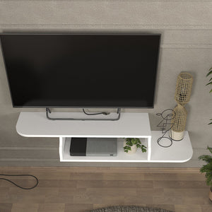 Meuble TV Kershaby mural 120 x 30 x 19 cm blanc [en.casa] 