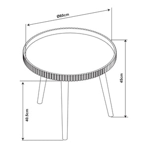 Table basse Bongard 45 x Ø 60 cm blanc [en.casa]